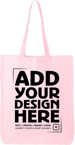 Vista 13 de shop4ever Diseño personalizado de encargo su propio bolso de compras reutilizable del bolso de compras de Eco del algodón del regalo personalizable