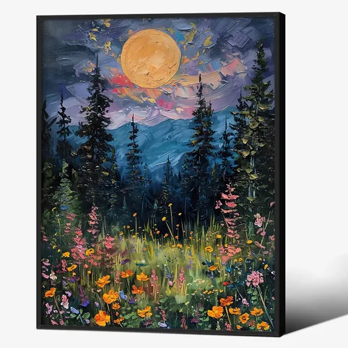 Vista 24 de Pósteres de Lienzo de Libros de Academia Oscura Carteles de Arte de Pared Botánico Floral de Ambiente Sombrío Pintura al Aceite Vintage Antigua