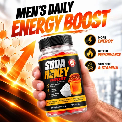 Vista 7 de Paquete de 2 gomitas masculinas Soda Honey Boost para el bienestar general