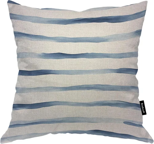 Vista 26 de Fundas de almohada de pintura artística, líneas abstractas amarillas y grises, fundas de almohada suaves, funda de cojín para sala de estar, cama