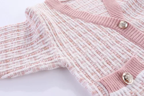 Vista 6 de Mud Kingdom Lindo conjunto de falda de punto acanalado para niñas pequeñas, estilo escolar