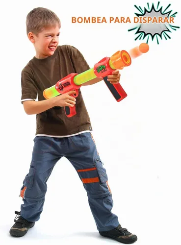 Vista 4 de Kiddie Play Pistola de espuma de juguete y pistolas atómicas para niños con bolas de espuma (paquete de 2 pistolas)