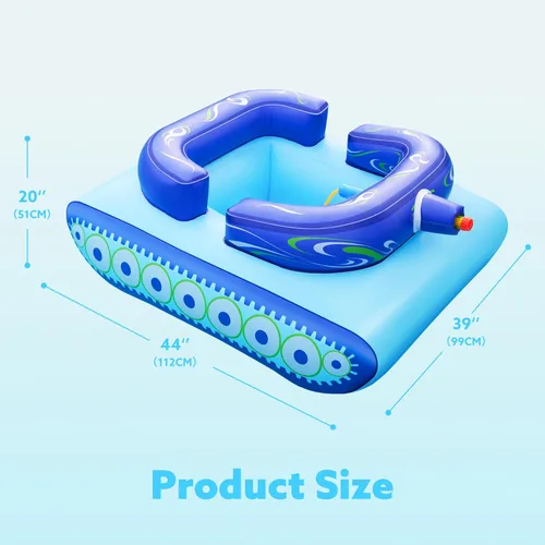 Vista 7 de SLOOSH Flotadores inflables de piscina para niños, flotadores de piscina con pistola de agua, juguetes de lucha de agua, diversión de batalla