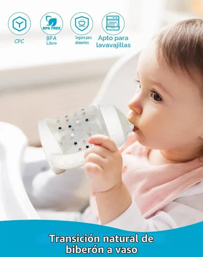 Vista 9 de Kit de conversión de boquilla suave para copa de aprendiz NUK, kit de transición para niños pequeños con boquilla de silicona para sorber, popote