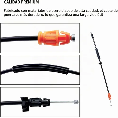 Vista 3 de Cable de pestillo de puerta de 16.5 pulgadas, cable de liberación de pestillo de manija de puerta interior compatible con Chevy Tahoe Sierra Yukon