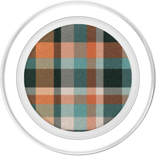 Vista 2 de Tema de cuadros de otoño PopSockets MagSafe PopGrip con tema de calabaza de otoño para iPhone
