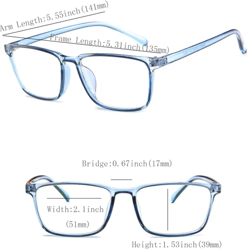 Vista 4 de oriopxic Distancia Luz azul Gafas Ordenador Miopía Gafas