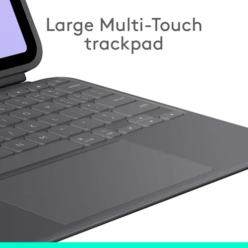Vista 5 de Logitech Combo Touch iPad Pro 11 pulgadas (M4) Funda con teclado retroiluminado desmontable, soporte de pie, modo multiuso, conector inteligente