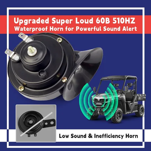 Vista 4 de Kit universal de señal de giro ATV UTV SXS para calle con intermitente, bocina de 110DB, luz de marcha atrás, interruptor basculante, USB, relé