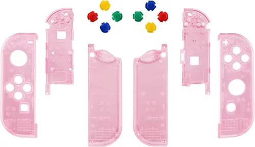 Vista 2 de eXtremeRate - Carcasa de control portátil Joy-Con con set de botones completo, repuesto de carcasa hazlo tú mismo para control de Nintendo Switch