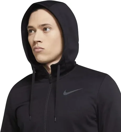 Vista 3 de Nike Dry Therma - Sudadera con capucha y cremallera completa para hombre (as1, alpha, XL, regular, negro), Negro