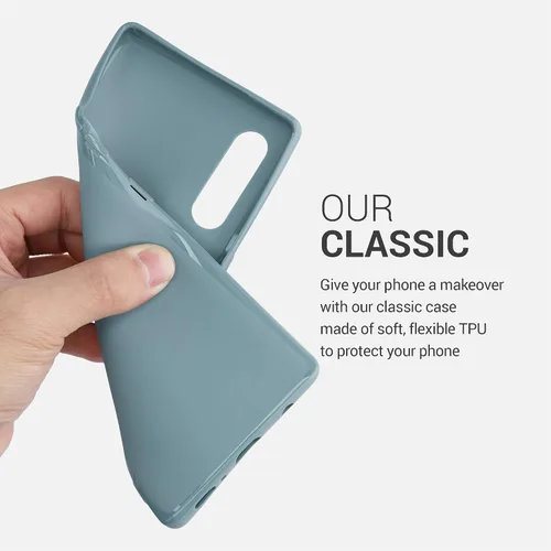Vista 3 de kwmobile Funda compatible con LG Velvet Case - Funda protectora de silicona TPU suave y delgada - Arctic Night
