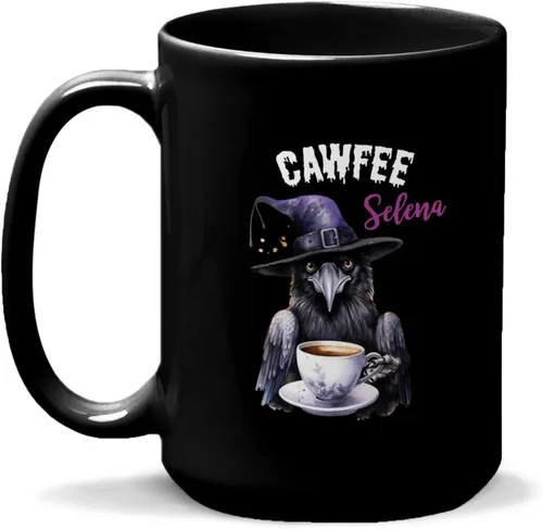 Vista 21 de Taza de café personalizada de Halloween 2023, taza de café de calavera floral, taza de Halloween personalizada con nombre, taza de cerámica floral