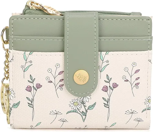 Vista 26 de Farcauo Cartera para Mujer delgada con Flores Kawaii, Carteras para Mujeres, Cartera Linda y delgada para Mujeres, Contemporáneo