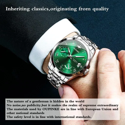 Vista 2 de OUPINKE Relojes automáticos para hombre, resistentes al agua, con cuerda automática, para hombre, relojes mecánicos automáticos