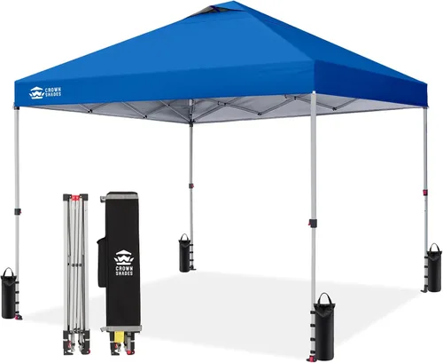 Vista 29 de CROWN SHADES Toldo desplegable de 8 x 8 pulgadas, tienda de campaña de playa con instalación CenterLok de un empuje, parasol fácil para exteriores