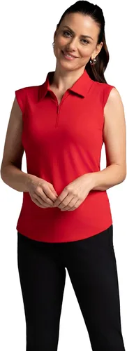 Vista 10 de IBKUL Athleisure Wear - Polo sin mangas con protección solar UPF 50+ Icefil Cooling-Solid sin mangas 84000 Negro