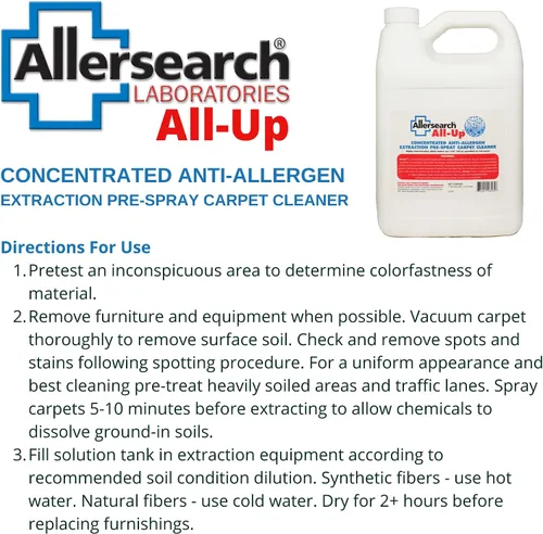Vista 6 de Allersearch All-Up - Spray concentrado antialérgico para alfombras, 1 galón (128 onzas)