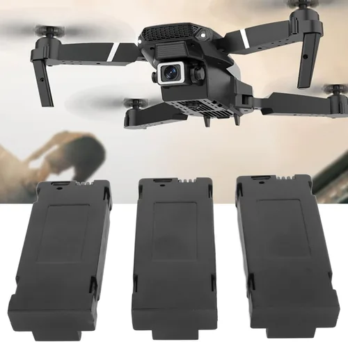 Vista 2 de 3 unids Drone Battery 1800 mAh 3.7 V, repuesto Lipo batería recargable 3.7 V 1800 mAh Quadcopter Drone batería para E88 E88Pro E100 E99 K3 K6 E89 P1