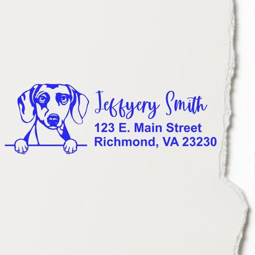 Vista 94 de American Bulldog Stamp Duo, Custom Return Address for Dog Lovers, Personalized Mail Mark for Letters and Cards