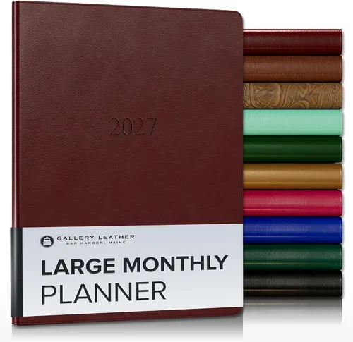 Vista 66 de Gallery Leather Agenda mensual grande 2026-2027 Acadia Navy