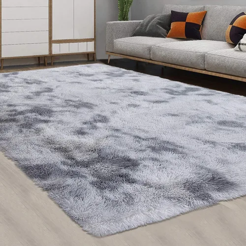 Vista 10 de CAROMIO Alfombra Corredor Esponjosa para Dormitorio Sala de Estar 2x6 Pies, Alfombras de Área Shag Alfombra de Felpa Suave Gruesa Larga de Piel Tie