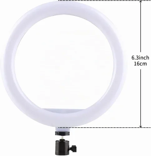 Vista 2 de Anillo de luz para selfie con 3 modos de luz y 10 niveles de brillo alimentado por USB, mini luz de relleno LED para YouTube/TIK