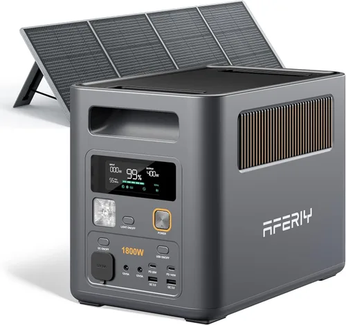 Vista 12 de AFERIY Estación de energía portátil 1024Wh, generador solar expandible a