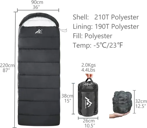 Vista 3 de Saco de dormir rectangular con calefacción, estilo sobre, 5 unidades de almohadillas de calefacción multiUSB, funciona con batería externa u otras