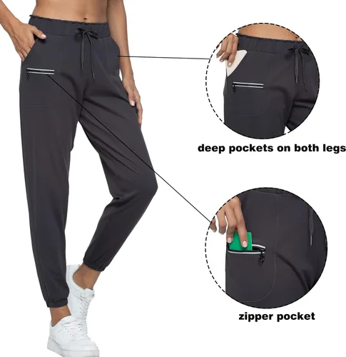 Vista 44 de Kcutteyg - Pantalones deportivos con bolsillos para mujer, diseño suave, ligero y de secado rápido, para entrenamiento, gimnasia, yoga y correr