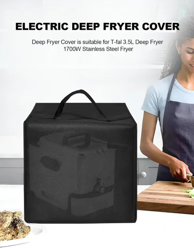 Vista 5 de Funda de nailon resistente para freidora de aire resistente al agua y al calor para freidora T-fal 3.5L para freidoras eléctricas totalmente