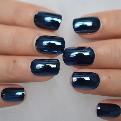 Vista 8 de Gelnails - Uñas postizas cortas a presión con punta francesa blanca, 30 Almendra francesa blanca