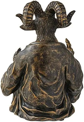 Vista 2 de Pacific Giftware Baphomet Sabbatic - Estatua decorativa de cabra de Mendes con LED 3D
