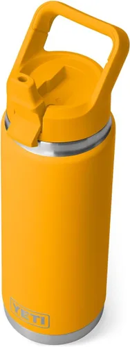 Vista 10 de YETI Rambler Botella de 26 onzas, aislada al vacío, de acero inoxidable, con tapa de popote a juego Rojo rescate