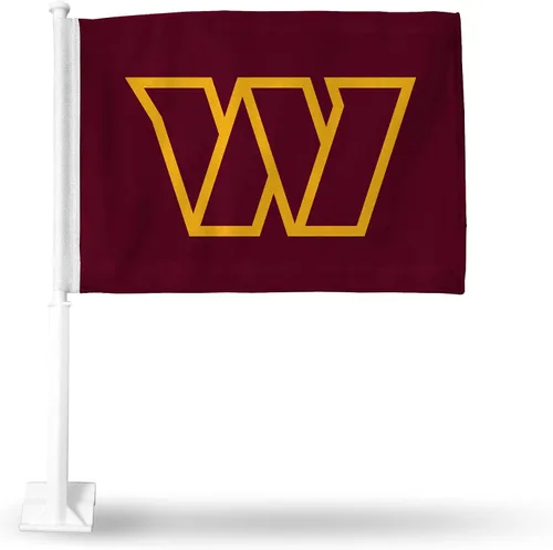 Vista 14 de Rico Industries NFL Double Sided Car Flag - 16" x 19" - Strong Pole That Hooks onto Car/Truck/Automobile
