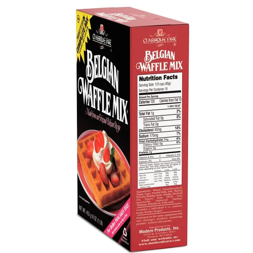 Vista 9 de Classique Fare mezcla para preparar waffles belgas - Hace gofres, tortitas, muffins y crepes ligeros y crujientes - Funciona con máquina de gofres