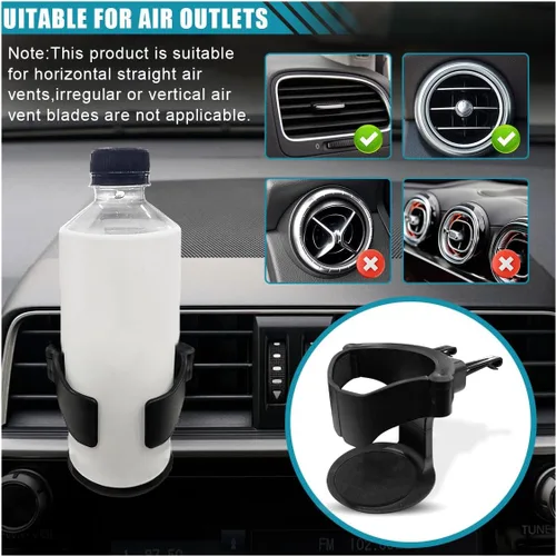 Vista 4 de KITUREK Portavasos para automóvil, organizador multifunción para portavasos de automóvil, cubo de basura para automóvil, expansor de portavasos
