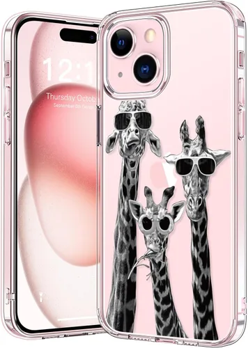 Vista 38 de bicol - Funda protectora a prueba de golpes para iPhone 15 Plus, funda delgada de acrílico transparente y diseños modernos para niña y mujer, 6.7
