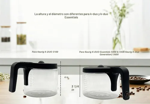 Vista 5 de Repuesto de cafetera de 12 tazas compatible con Keurig K-Duo Coffee Machin 5100, no compatible con Keurig Essentials y todas las cafeteras G2 K duo