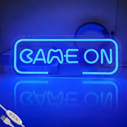 Vista 9 de Letrero de neón de arcade para decoración de sala de juegos con interruptor regulable, luz LED de neón para pared de dormitorio, decoración de sala