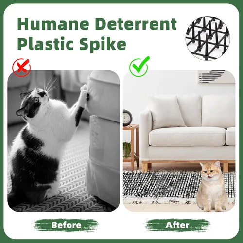 Vista 5 de Toopify Alfombrilla de gato de 6.5 pies para gatos, alfombrilla de gato con picos para exteriores, estribos de gato para exteriores, alfombrilla