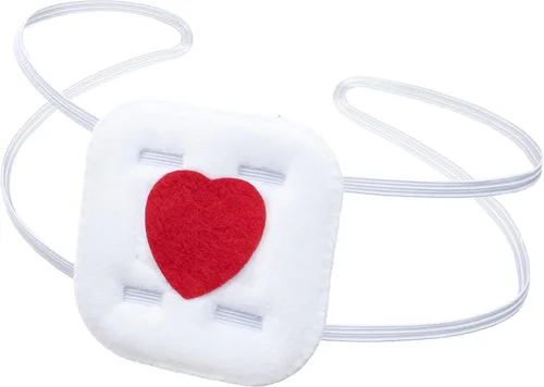 Vista 4 de Anime 3pcs Heart Shape Novelty Prop Role Soft Single-Eyed Eyepatch Cosplay Costume Accessories