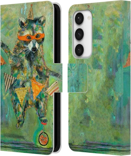 Vista 11 de Head Case Designs Officially Licensed Wyanne Quiet Creative Animals 2 Leather Wallet Case Compatible with Samsung Galaxy S23 5G