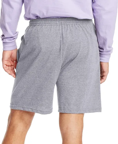 Vista 2 de Hanes Pantalones cortos atléticos para hombre, pantalones cortos de punto de meter con bolsillos, pantalones cortos de gimnasio de punto