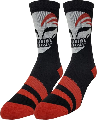 Vista 6 de Ripple Junction Bleach - Calcetines deportivos de anime para adultos paquete de 2 unidades Ichigo y máscara hueca con licencia oficial Negro