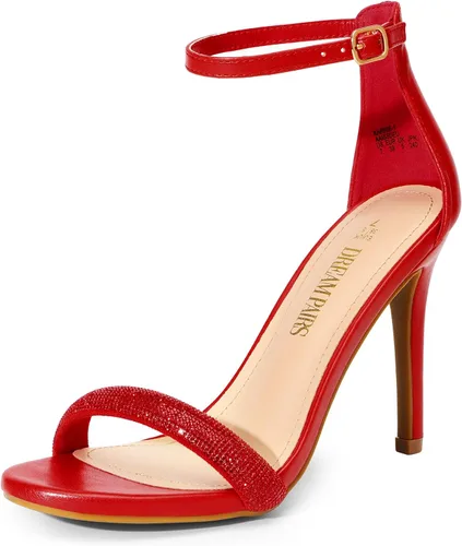 Vista 19 de DREAM PAIRS Sandalias de tacón alto para mujer Negro/Gamuza