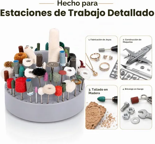 Vista 7 de Rotary Tool Bit Holder Mandril Banco Herramienta Pulido Pulido Rueda Conjunto Gris