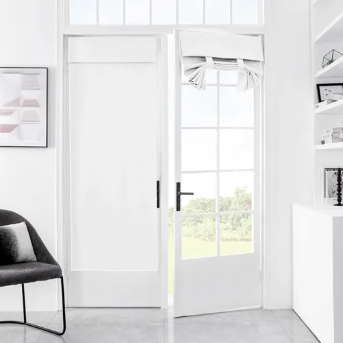 Vista 21 de Cortinas para puerta de aula, cortina de ventana con protección total de privacidad, panel de ventana opaco sólido, para puertas de vidrio, puertas