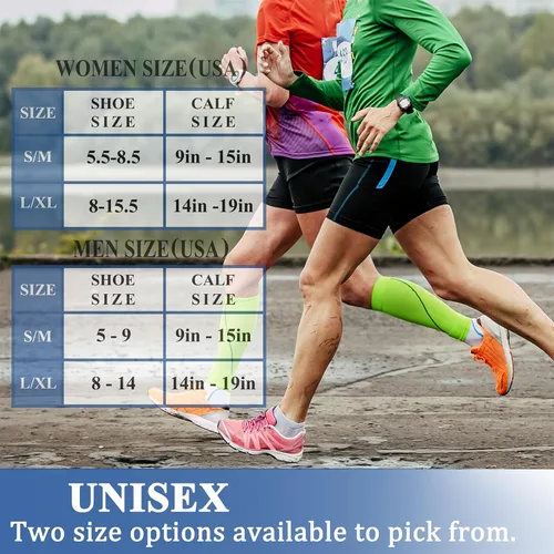 Vista 6 de CHARMKING Calcetines de compresión para mujeres y hombres para circulación (8 pares) 15-20 mmHg, mejor soporte para ciclismo atlético