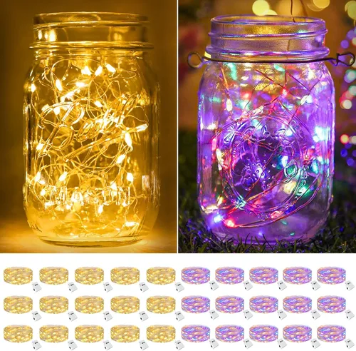 Vista 16 de btfarm - Paquete de 6 luces de hadas con pilas, luces parpadeantes con 3 modos